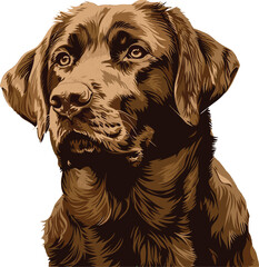 Lovable Labrador Heartwarming Dog Vector Illustration