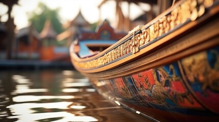 A close up image of a boat on a body of water. Suitable for travel and transportation concepts