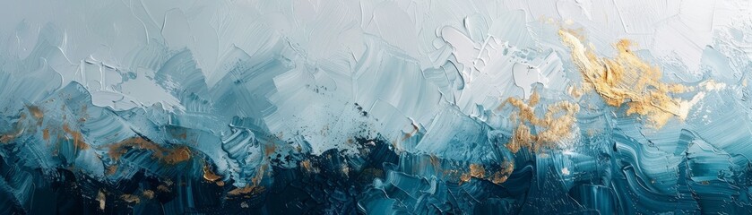 Abstract Rough Blue white art paint