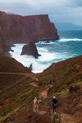 Amazing view of the cliffs of Ponta de San Lorenzo, Madeira, Portugal