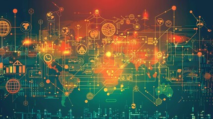 Obraz premium Illustrate the complexity of global trade through a visually engaging image