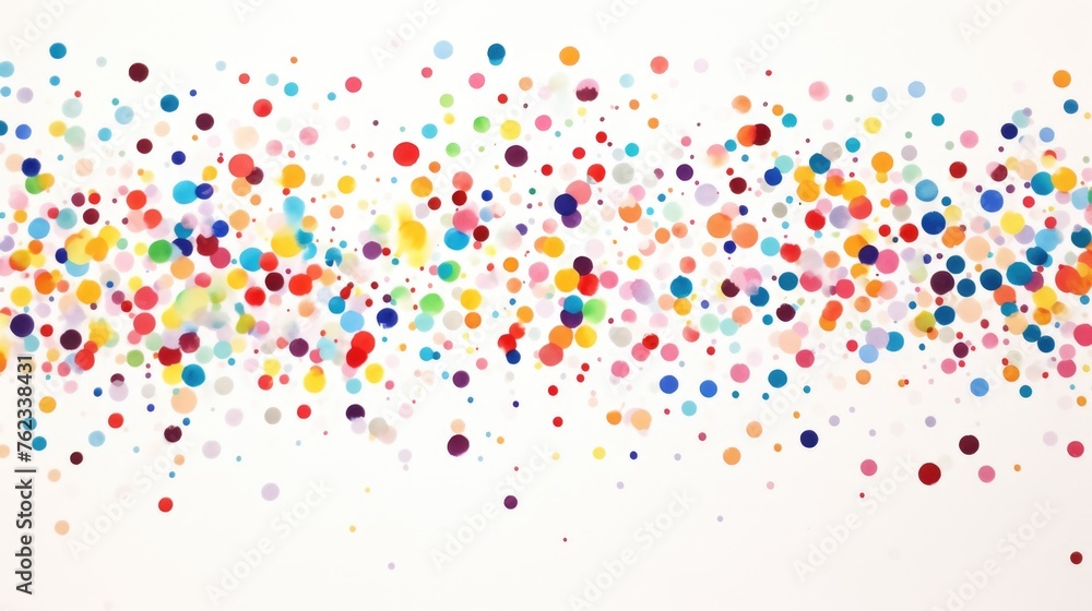 Poster Colorful dots floating in the air, suitable for various design projects
