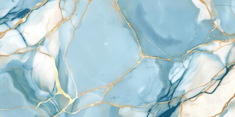 Fototapeta premium A close up of a blue and gold marble, colored stone background