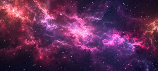 Neon illustration of purple pink galaxy. photo of the galaxy. generative ai - obrazy, fototapety, plakaty