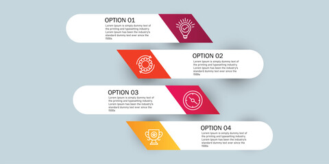 Timeline Infographic Design Template with four options