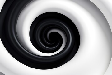 Abstract black and white spiral pattern, suitable for backgrounds and graphic design projects