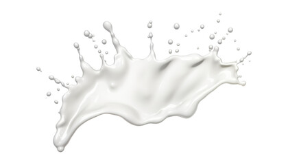 milk splash isolated on transparent background cutout