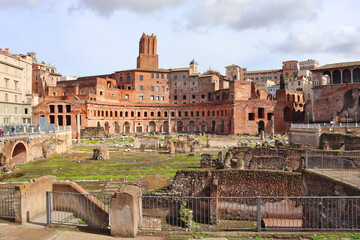 Fototapeta na wymiar Trajan's Market in Rome, Italy 