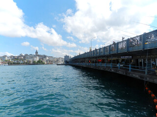 Istanbul (Turkey). Galata Bridge over the Bosphorus River in the city of Istanbul.