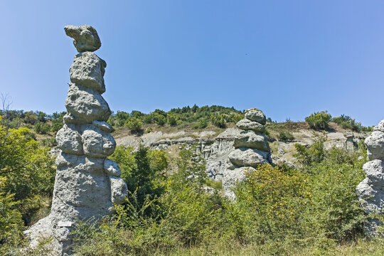 Rock formation The Stone Dolls of Kuklica, North Macedonia