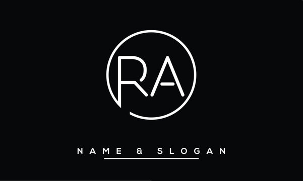 RA,  AR,  R,  A  Abstract Letters Logo Monogram