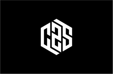 CZS creative letter logo design vector icon illustration