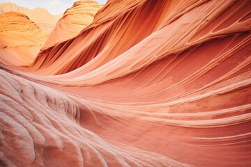 Obraz premium A large wave of sand in a canyon, suitable for nature backgrounds