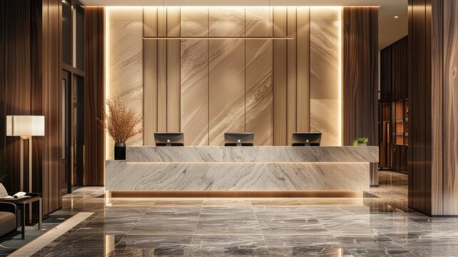 luxury and hospitality with realistic photos showcasing the concierge service, check-in, and check-out processes of our high-end accommodation management business.