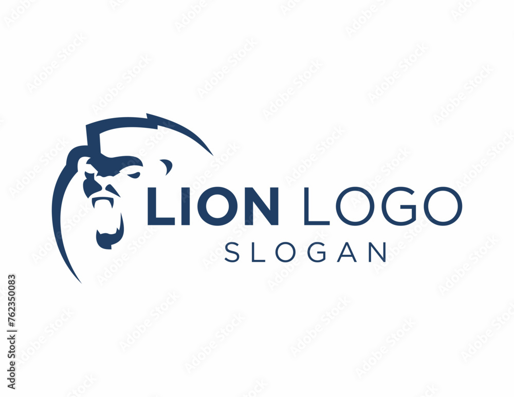 Poster logo about lion on a white background. created using the coreldraw application.