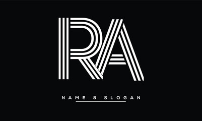 RA,  AR,  R,  A  Abstract Letters Logo Monogram