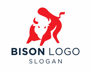 Logo about Bison on a white background. created using the CorelDraw application.