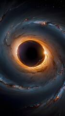 Blue Swirl Galaxy in Space with Light Motion and Dark Glow Texture , Blackhole on Space - obrazy, fototapety, plakaty