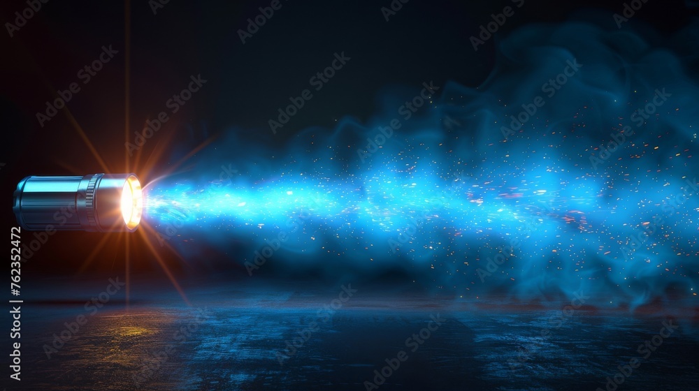 Poster white flashlight, flare or camera flash effect isolated on transparent background