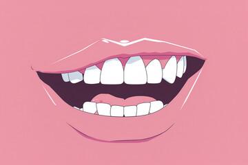 Fototapeta premium Smiling Mouth with Teeth