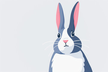 Attentive Rabbit Illustration