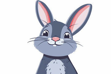 Cute Cartoon Rabbit Portrait