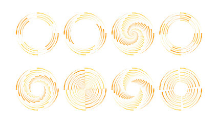 Set of spiral elements
