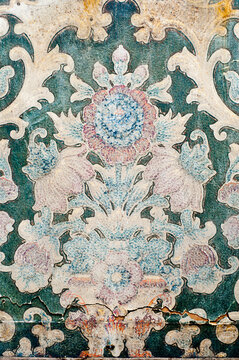 Ancient Floral Tapestry. Vintage Ornamental Wallpaper Artwork