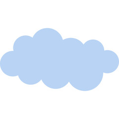 Obraz premium Blue Flat Cloud Icon