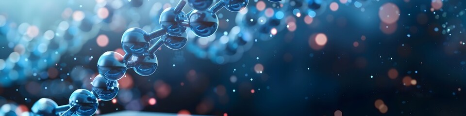 Captivating Molecular Structures Dancing in a Cosmic Abyss of Vibrant Hues and Ethereal Light