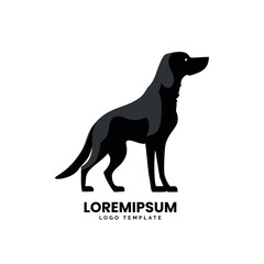 Dog logo isolated on white background. Dog pet logo design template. Vector stock