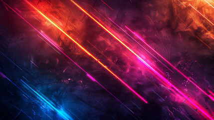 Colorful abstract neon light streaks wallpaper, dynamic and vibrant on a dark surface.