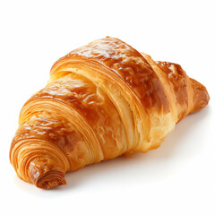 Snacks, bread, croissants on a white background.