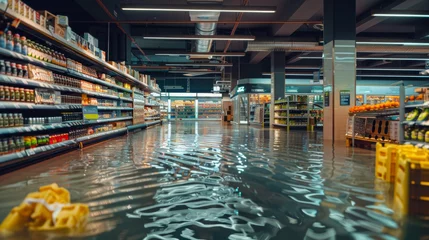 Foto op Aluminium Flooded supermarket © ArtBox