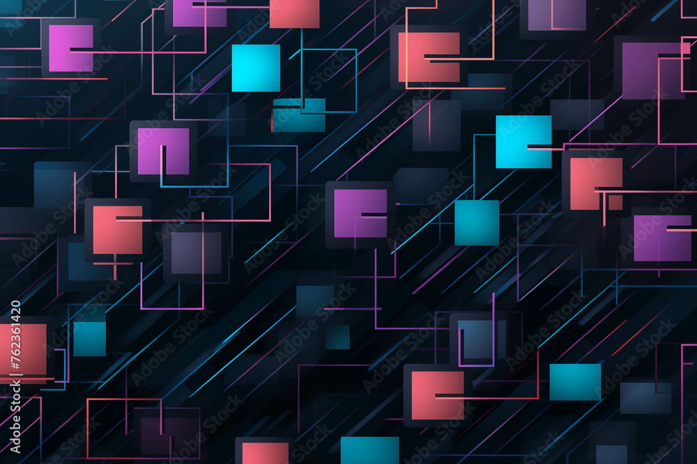 Poster Digital wallpaper with random pattern lines.