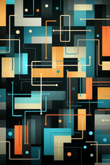 Digital wallpaper with random pattern lines.