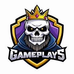 Skull of king for your logo design