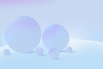 Abstract 3D geometric circle gradient soft light blue with curve pattern wave background for graphic business background technology digital design web template background backdrop wallpaper bubbles