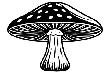 mushroom silhouette vector illustration