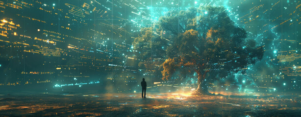 The tree of AI's digital data flow 