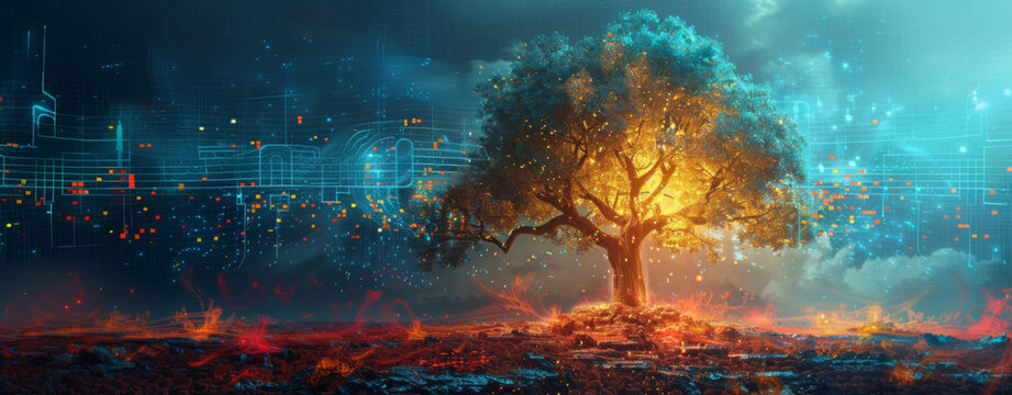 The tree of AI's digital data flow 
