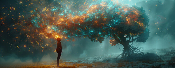 The tree of AI's digital data flow 