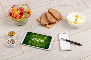 Healthy Tablet Pc compostion, immune system boost concept concept
