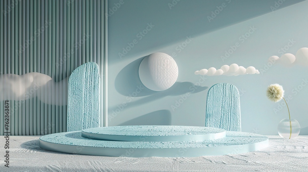 Poster background products display podium with platform