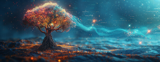 The tree of AI's digital data flow 