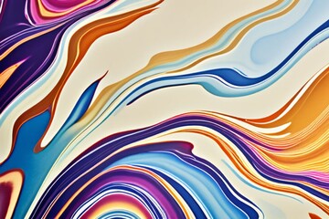 Closeup of abstract watercolor paint background texture with liquid fluid marbled paper texture banner texture. Generative AI (생성형 AI)