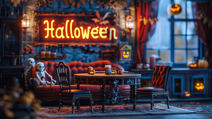 Halloween  living room 