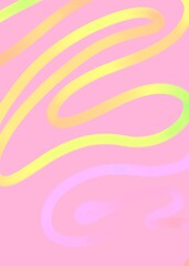 Bright neon gradient hand drawn lines pattern element background