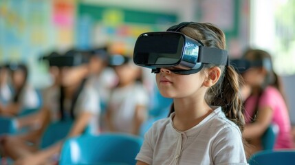 Future of education with VR technology for children. 