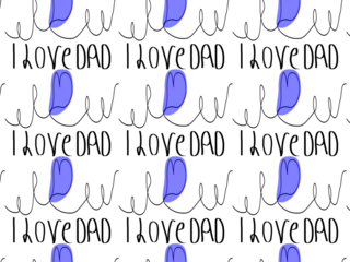 Ilustración  de un patrón  del día del padre en estilo minimalista en un fondo blanco